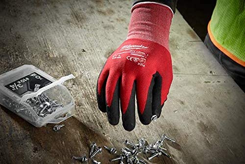 MILWAUKEE Cut 1 Dipped Gloves - L (Single Pair)