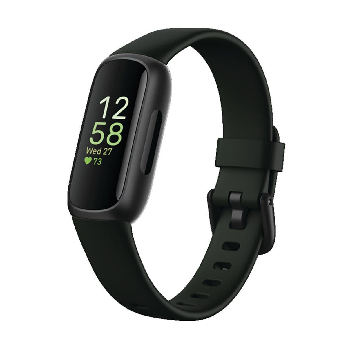 جهاز تتبع اللياقة البدنية والصحة Fitbit Inspire 3 مع إدارة الإجهاد، وشدة التمرين، وتتبع النوم، ومراقبة معدل ضربات القلب على مدار الساعة طوال أيام الأسبوع والمزيد، مقاس واحد Midnight Zen/Black (يتضمن سوارين صغير وكبير)