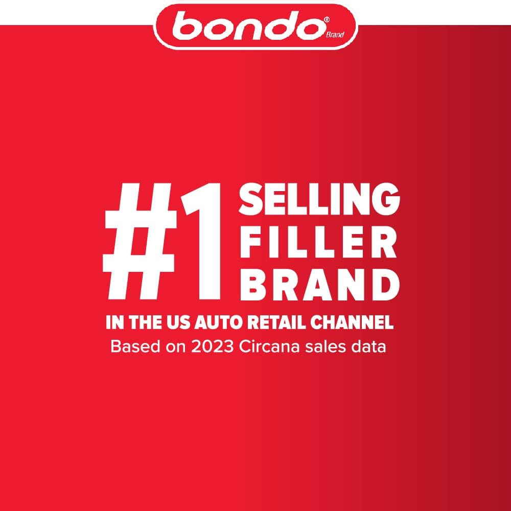 Bondo Body Filler, Original Formula for Fast, Easy Repair & Restoration for Your Vehicle, 00262, Filler 1.57 lb and Hardener 0.75 oz, 1 Can (OR-QT-ES)