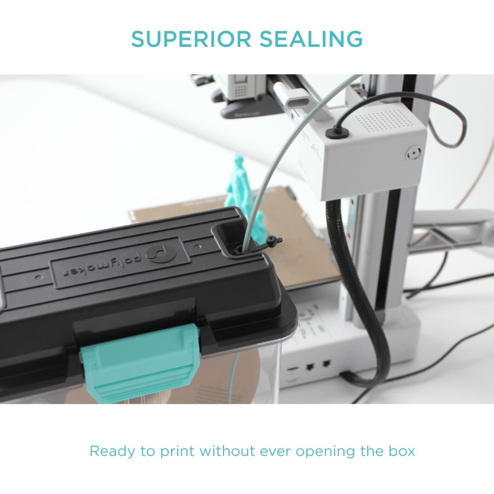 Polymaker 3D Printing Filament Dryer and Storage Box - PolyDryer and PolyDryer Box for Filament Drying and Sealing with Heat Control, Compatible with PA Nylon, PLA, PVB, PETG, ABS, TPU 1.75mm 2.85mm