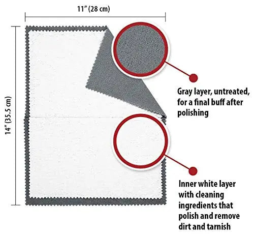 Pro Size Polishing Cleaning Cloth Pure Cotton Made in USA for Gold, Silver, and Platinum Jewelry, Eco Friendly Large Cleaner Cloth 11 x 14 in. Keeps Jewelry Clean and Shiny