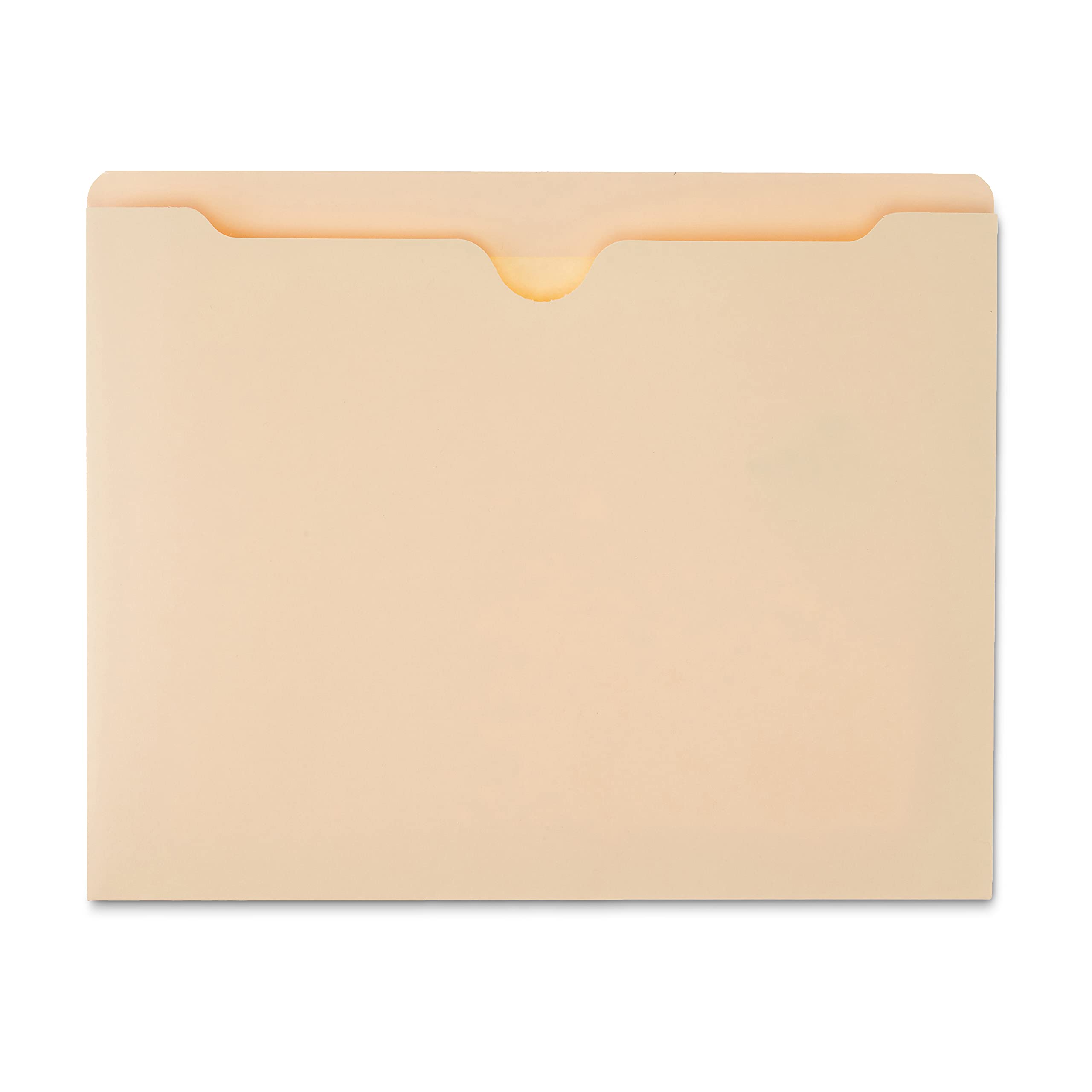 Amazon Basics File Folders Jacket, Reinforced Straight-Cut Tab, 2 Inch Expansion, 50-Pack, Letter Size, Manila