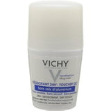 Vichy 24-Hour Dry-Touch Roll-On Deodorant, Aluminum-Free with Invisible Residue-Free Clear Finish, Safe for Sensitive Skin, 1.69 Ounce (Pack of 1)