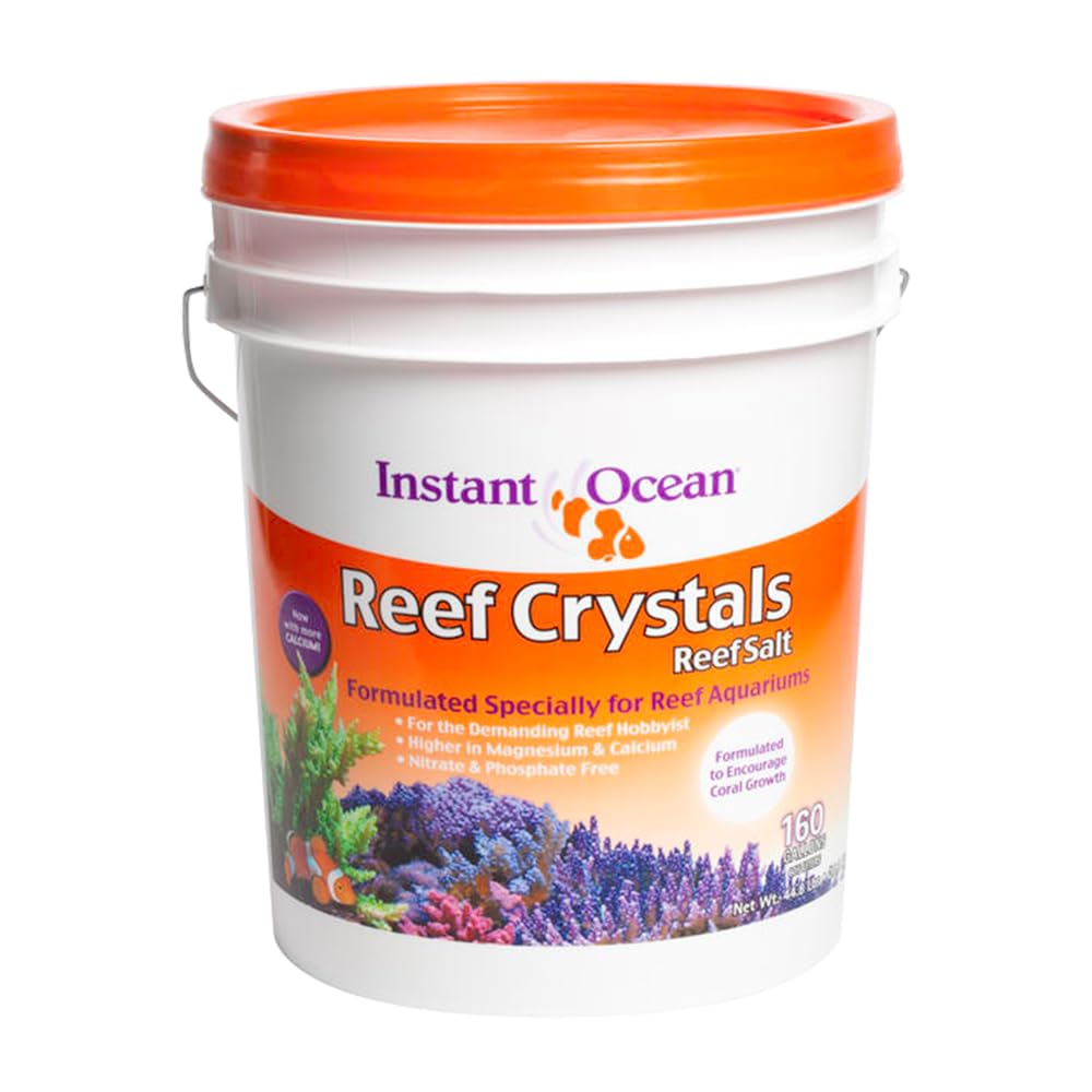 Instant Ocean Reef Crystals Reef Salt For 160 Gallons, Enriched Formulation For Aquariums