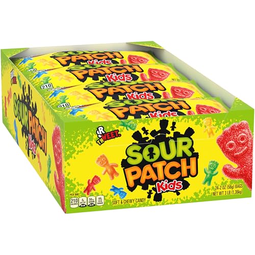 SOUR PATCH KIDS Soft & Chewy Candy, Bulk Candy, 24 - 2 oz Bags