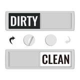 KitchenTour Dishwasher Magnet Clean Dirty Sign, Upgrade Super Strong Clean Dirty Magnet for Dishwasher, Large Text Easy to Read Non-Scratch Magnetic Indicator Kitchen Decor, Silver