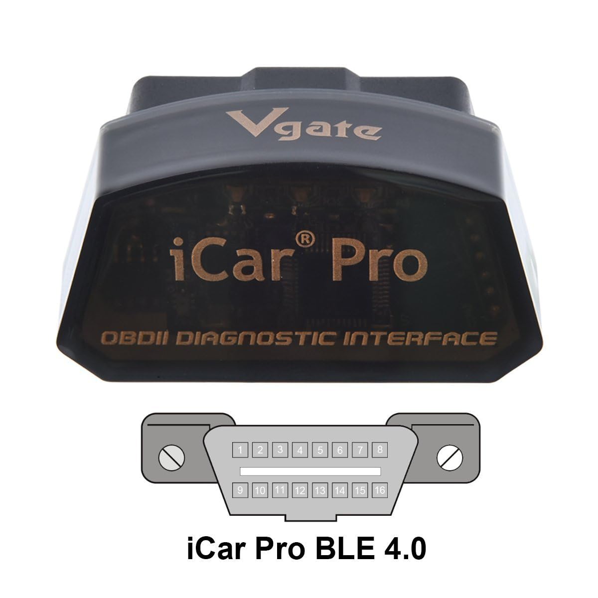 Vgate iCar Pro Bluetooth 4.0 (BLE) OBD2 Fault Code Reader OBDII Code Scanner Car Check Engine Light for iOS/Android