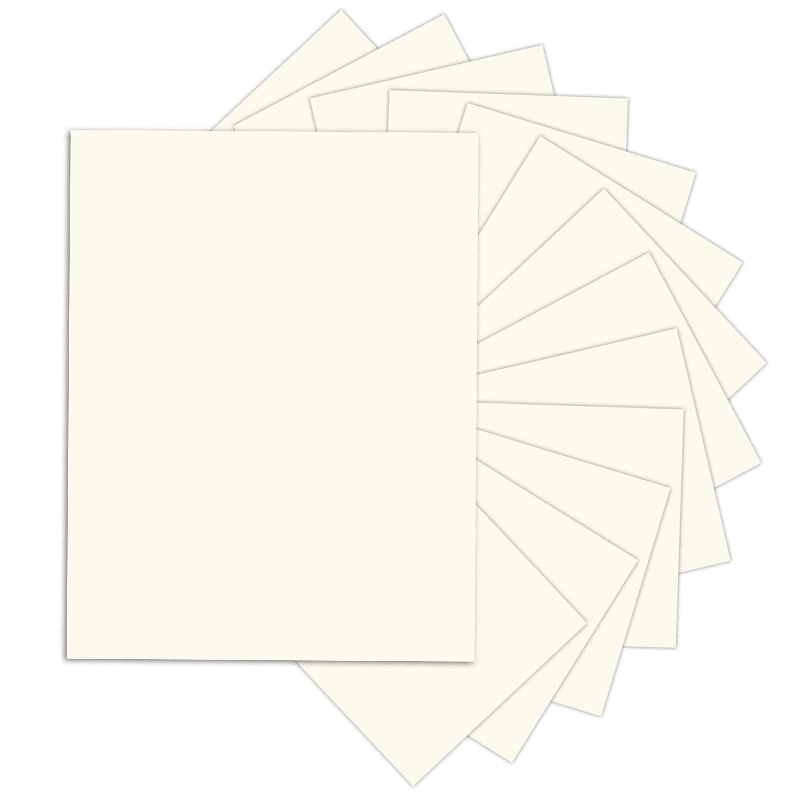 24 Sheets Cream Cardstock 8.5 x 11 Off White Paper, Goefun Ivory Card Stock Printer Paper for Cards Making, Office Printing, Paper Crafting