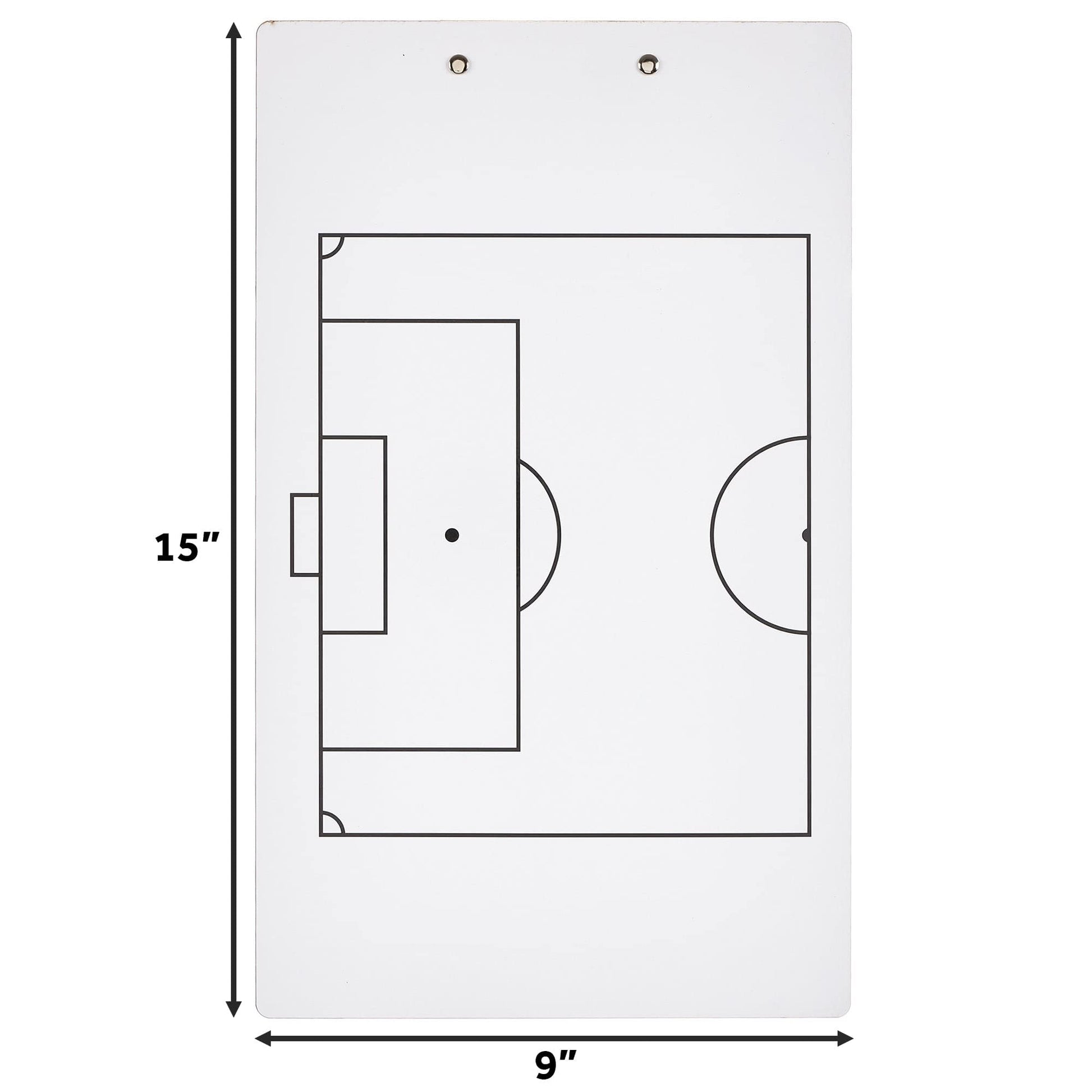 Murray Sporting Goods Dry Erase Coaches Clipboard | Double-Sided Dry Erase White Board (Soccer)