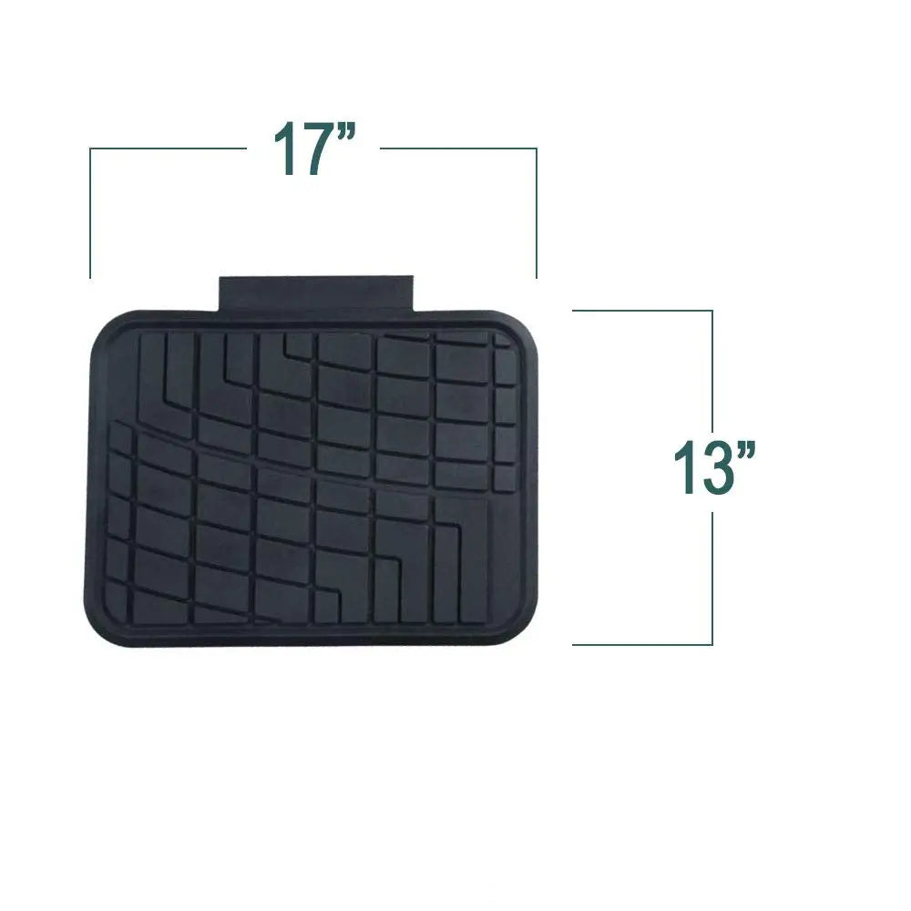 FH Group Automotive Floor Mats - Heavy-Duty Rubber Floor Mats for Cars, Universal Fit Full Set, Climaproof & Trimmable Floor Mats for Most Sedan, SUV, Truck, Black