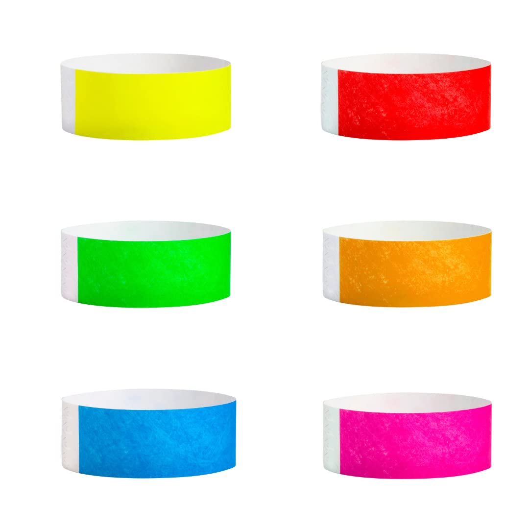 600 WristCo Neon Green Tyvek Wristbands for Events - Tamper-Proof Design & Fluorescent Color Prevent Reuse Premium-Grade Bracelets for Hospital & Medical ID, Party & VIP Identification