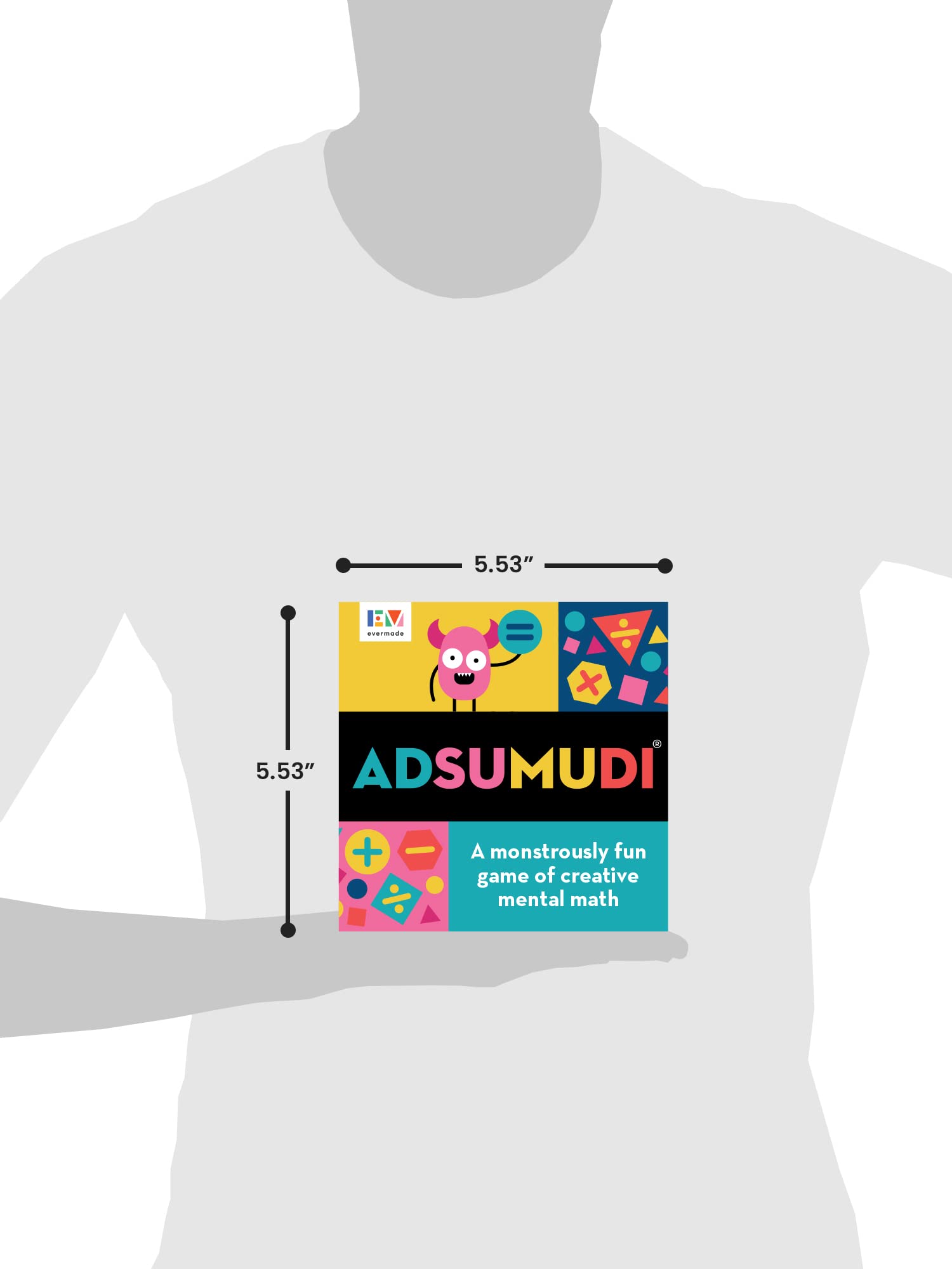 Evermade Adsumudi Math Game - The Monstrously Fun, Smart Game for Kids to Practice Multiplication, Division, Addition and Subtraction - Great for Kids Ages 8-12