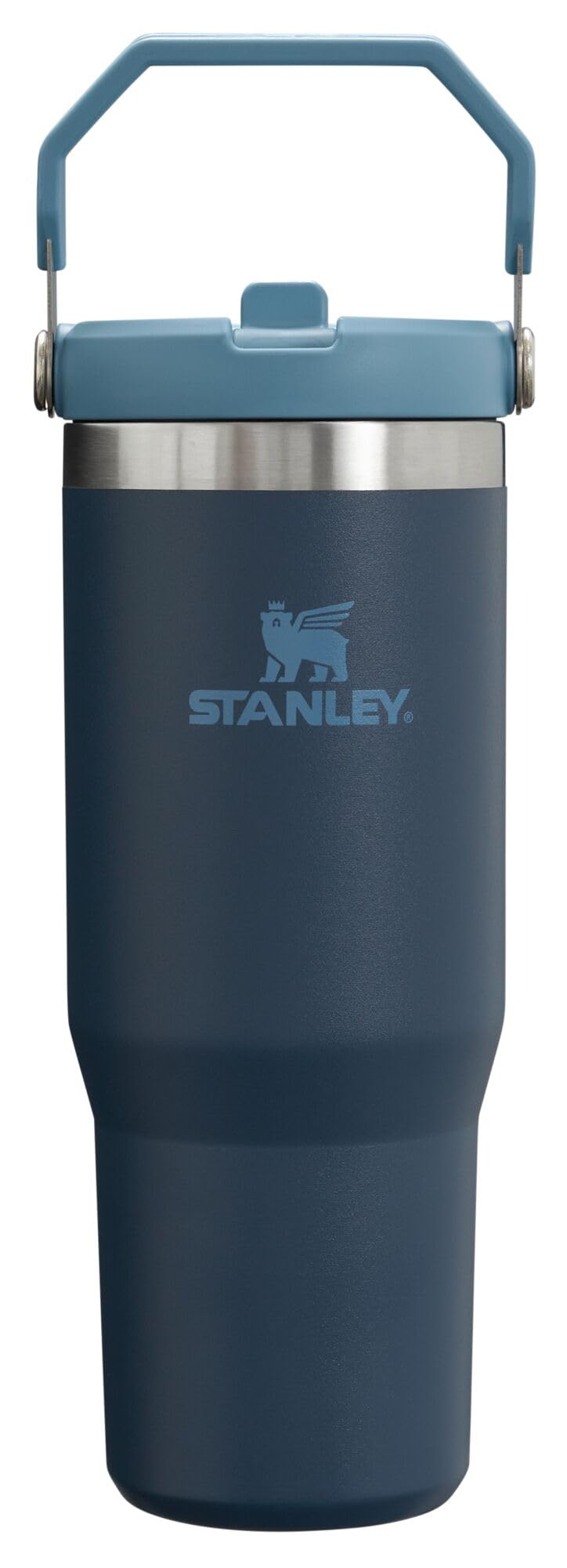 STANLEY IceFlow Stainless Steel Tumbler - Vacuum Insulated Water Bottle for Home, Office or Car Reusable Cup with Straw Leak Resistant Flip Cold for 12 Hours or Iced for 2 Days, Charcoal, 30OZ