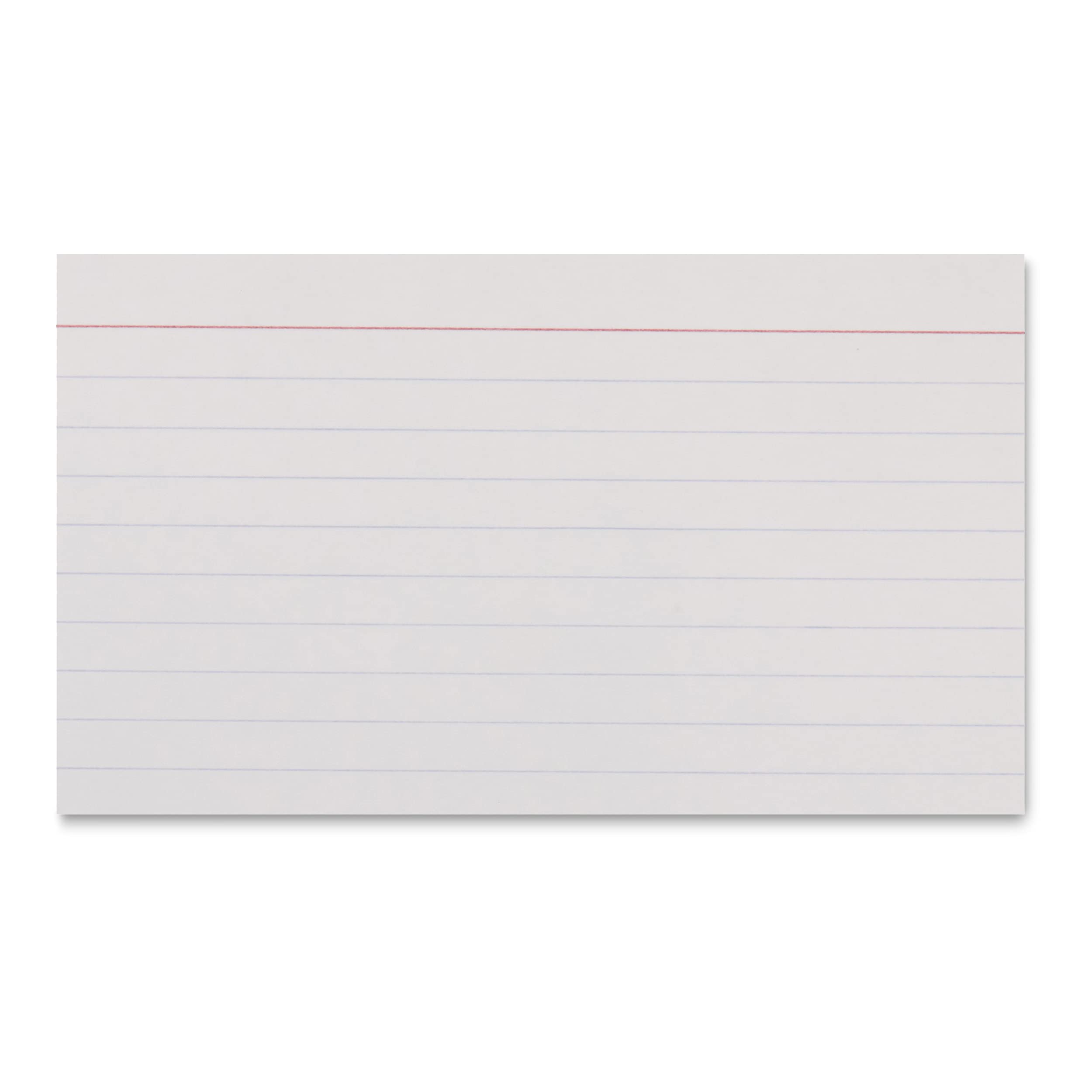 Amazon Basics Ruled Lined Index Note Cards, 500 Count, 5 Pack of 100, White, 5 in x 8 in