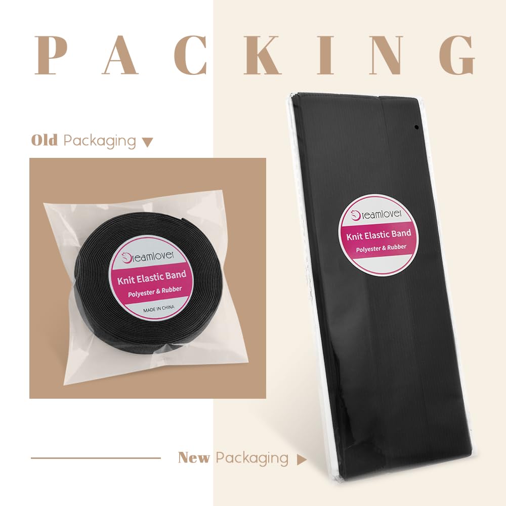 Dreamlover Wig Band, Elastic Band for Sewing, 1 Inch X 6 Yard