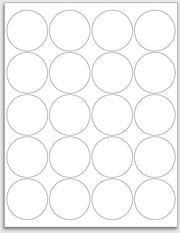 2 Inch Round Labels for Inkjet or Laser Printer - Matte White Printable Labels Stickers From NextDayLabels, Custom Label Printer Stickers For Jars Or Product Label, 500 Circle Sticker Labels, 25 Pages