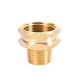 Brass Garden Hose Adapter, 3/4” GHT Female x 1/2” NPT Male Connector,GHT to NPT Adapter Brass Fitting,Brass Garden Hose to Pipe Fittings Connect 2pcs