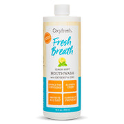 Oxyfresh Premium Lemon Mint Fresh Breath Mouthwash Ã¢ÂÂ Oral Rinse for Bad Breath Ã¢ÂÂ SLS & Fluoride Free Mouthwash Ã¢ÂÂ Alcohol Free, Gentle Non Burning Mouthwash with Xylitol & Essential Oils, 16 oz