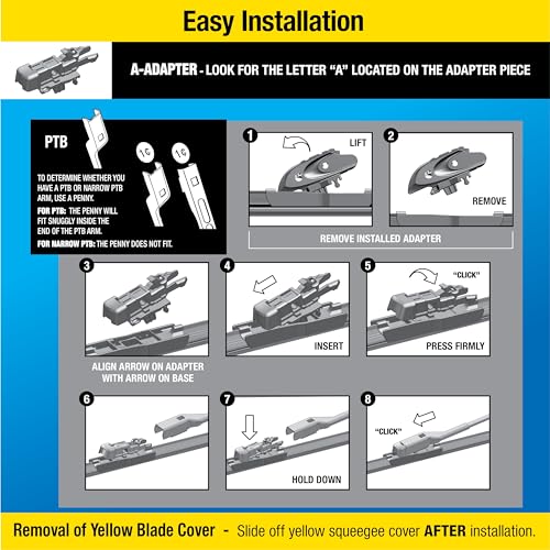 Rain-X 830117 Silicone Endura Wiper Blades, 17 Inch Windshield Wipers (Pack of 1), Automotive Replacement Windshield Wiper Blades With Two Times Longer-Lasting Resilient Silicone Rubber Squeegee