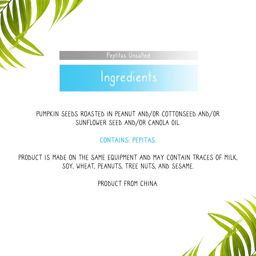 Pumpkin Seeds Pepitas Roasted Unsalted - 32 oz - 2 Pound | Healthy Snack | Vegan, Keto Diet Friendly | Hand-Picked | Kosher Certified | Pumpkin Seed | Jaybee's Nuts