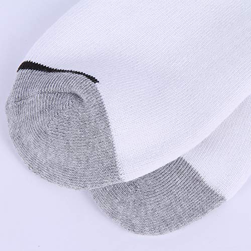 EnerWear 10P Pack Men's Cotton Moisture Wicking Cushion Low Cut Socks (10-13/Shoe: 6-12, White)