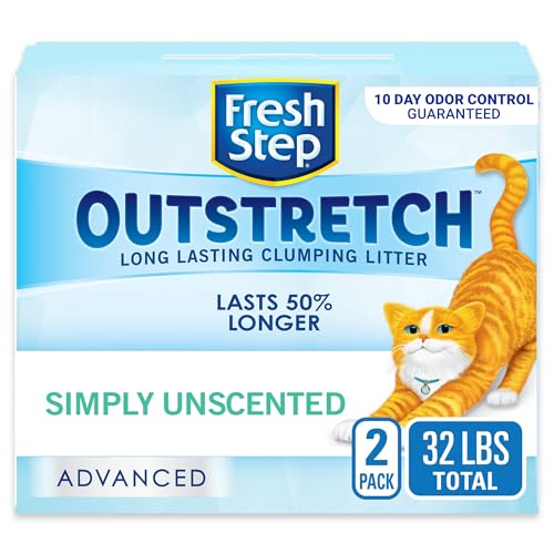 Fresh Step Outstretch, Clumping Cat Litter, Advanced, Extra Large, 32 Pounds total (2 Pack of 16lb Boxes)