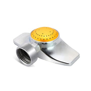 360 Degree Metal Spot Sprinkler,Small Sprinkler Garden for Small Areas Lawn Sprinklers for Yard Circle Pattern with Gentle Water Flow Garden Watering (1, Yellow)