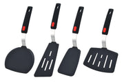 Silicone Spatula Turner, 4-Pack Spatulas 600ÃÂ°F Heat Resistant Set for Nonstick Cookware, Kitchen Cooking Utensils BPA Free Rubber Egg, Crepe, Pancake,Burger,Fish