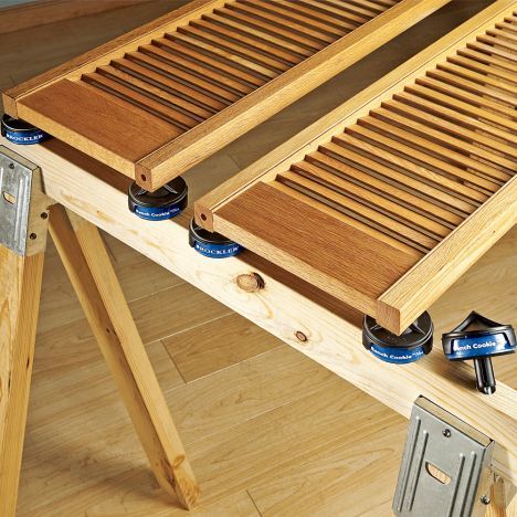 Rockler Work Bench Cookies Plus Work Grippers (4 Pack) – Rockler Bench Cookies Protect Workpiece from Scratches and Benchtop Debris - Woodworking Kit for Most Average-Sized Panels