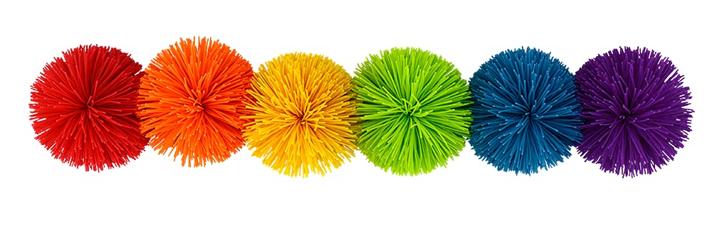 Koosh Original Classic - 3 inch Classic & Retro Toys for Ages 3 to 11, Red, Orange, Yellow, Green, Blue, Purple