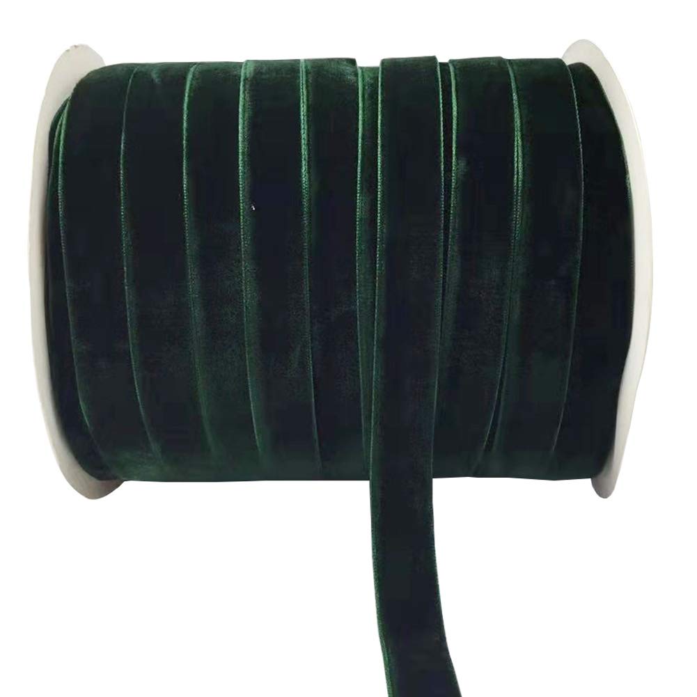10 Yards Dark Green Velvet Ribbon