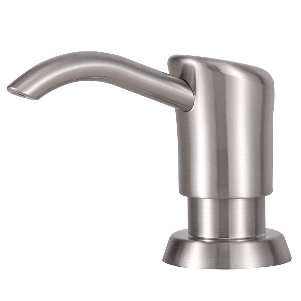 GAGALIFE Eingebauter Seifenspender oder Lotionspender für Spülbecken, gebürsteter Nickel ABS Pumpenkopf, mit 17 Unzen großer PET Seifenflasche