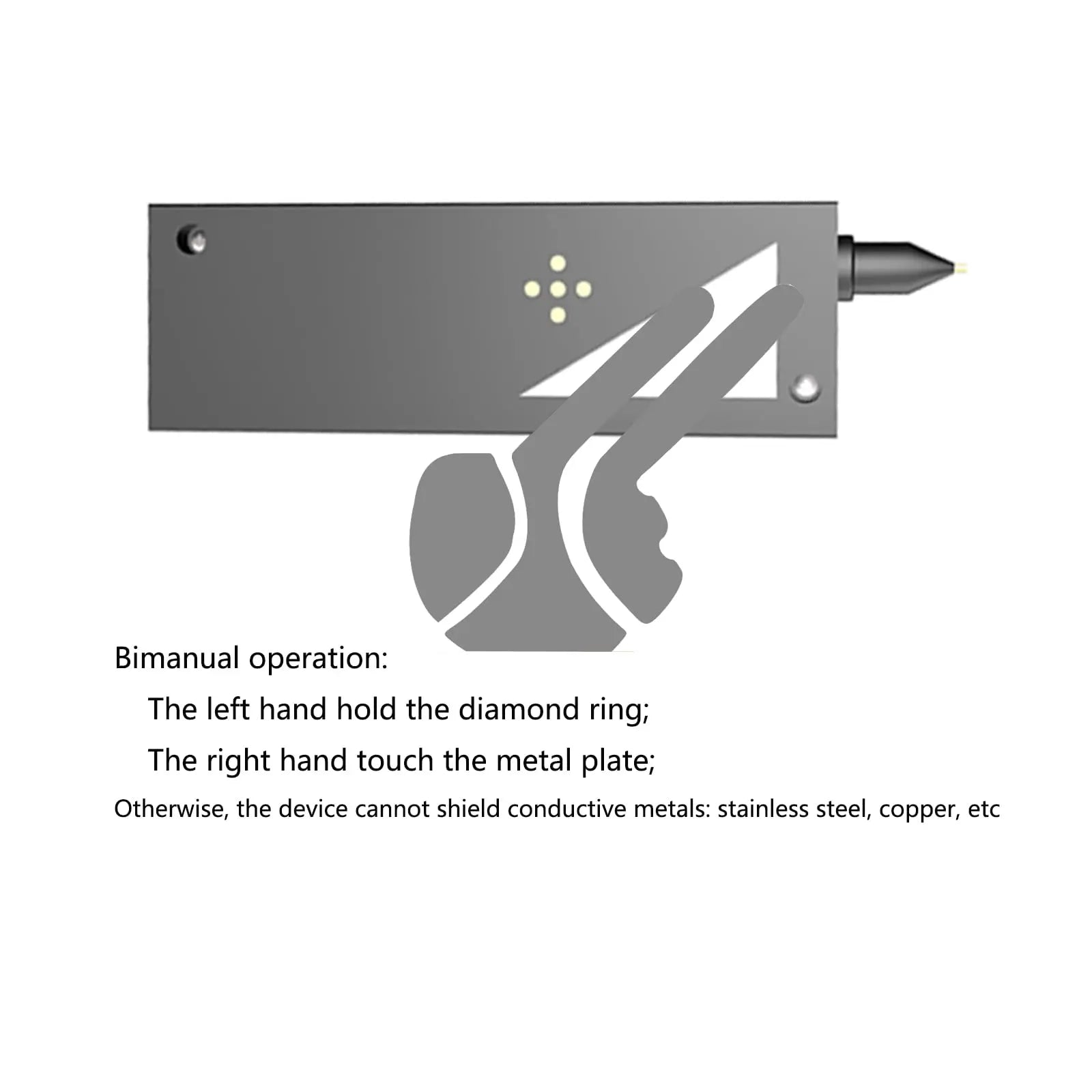 HMKIS Diamond Tester Pen, Professional Jewelry Diamond Tester with 60X Jewelry Loupe Magnifier, Diamond Selector for Novice and Expert (Non-Rechargeable)