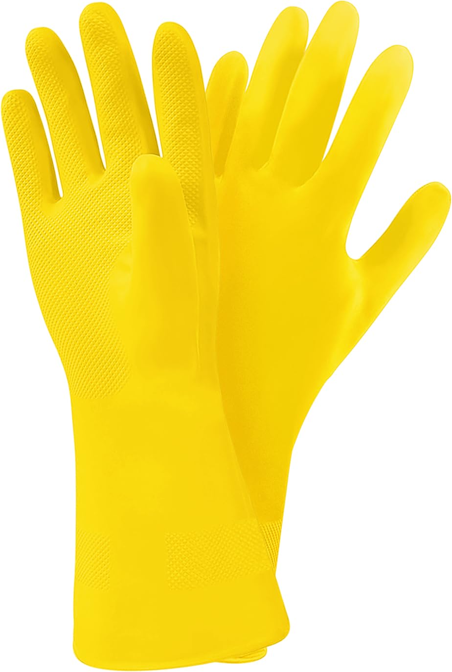SteadMax 3/6 Pairs Cleaning Gloves, Reusable Natural Rubber Dish Gloves, Waterproof Latex Non-Slip Dishwashing Gloves for Kitchen and Household (Large, 3 Pack)