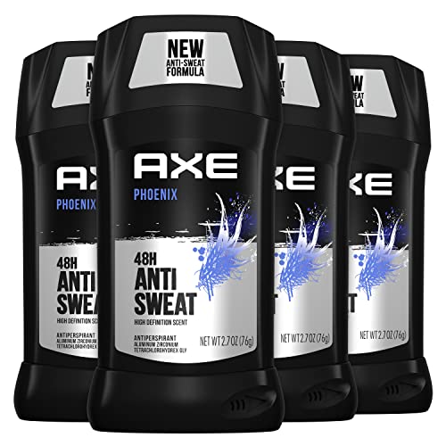 AXE Antiperspirant Deodorant for Men Phoenix 4PK 48H Sweat & Odor Protection for Long Lasting Freshness, Crushed Mint & Rosemary Men's Deodorant 2.7 oz