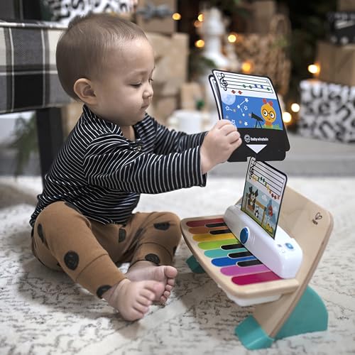 Baby Einstein and Hape Magic Touch Wooden Toy Piano, Montessori Musical Learning Toy for Babies and Toddlers 6mo+