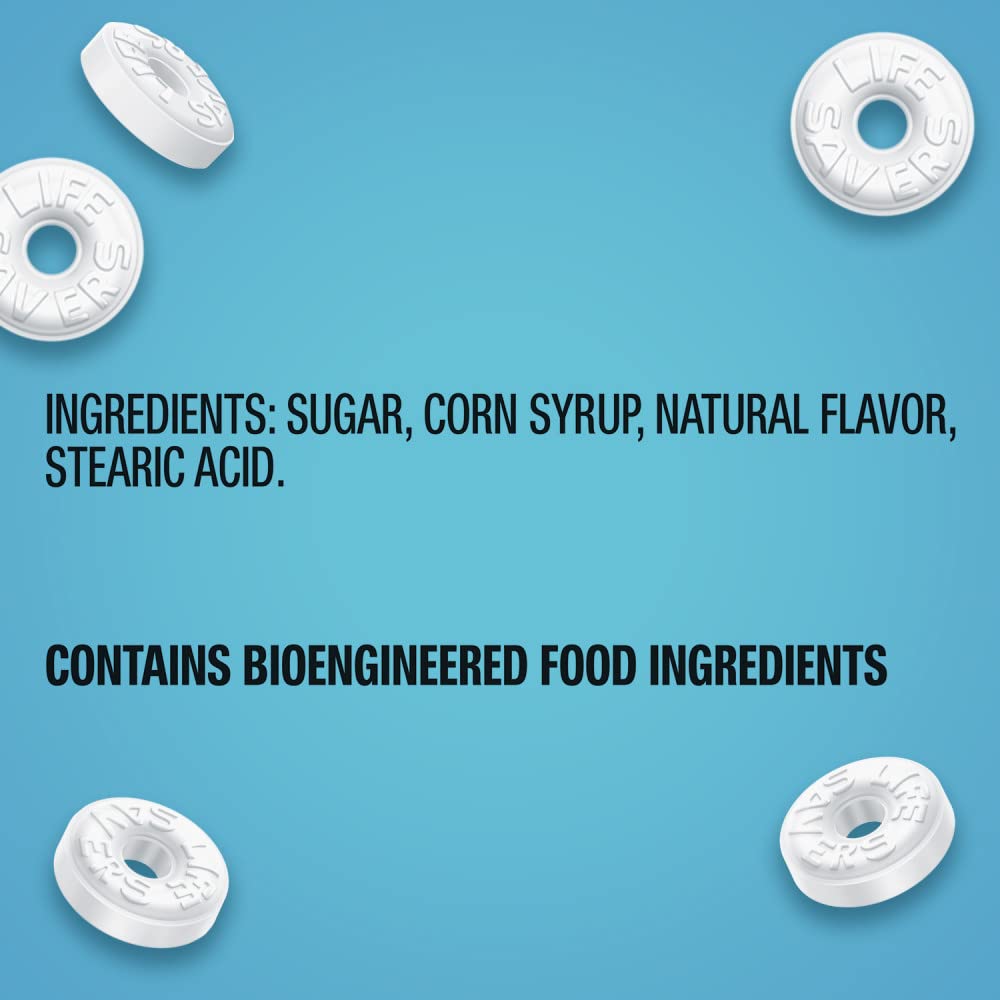 LIFE SAVERS Pep-O-Mint Peppermint Hard Candy Individually Wrapped, Party Size Bulk Hard Candy, 44.93 oz Bag