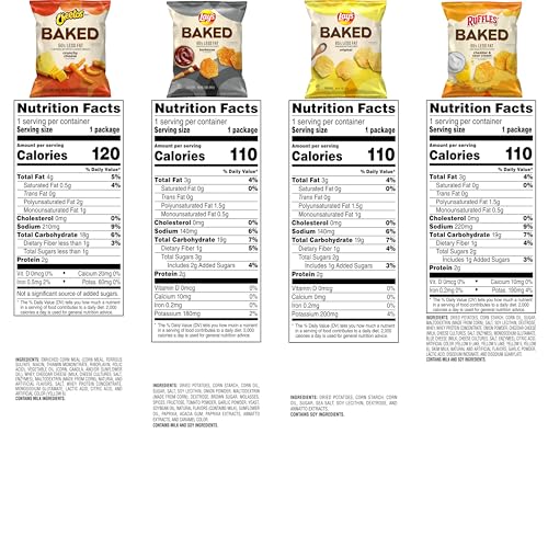 Frito-Lay Baked Variety Pack, 0.875 Ounce Snack Bags (Pack of 21)