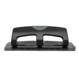 Swingline 3 Hole Punch, 20 Sheet Capacity Three Hole Puncher 3 Ring, Paper Punch, SmartTouch Low Effort, Black & Silver (74133)