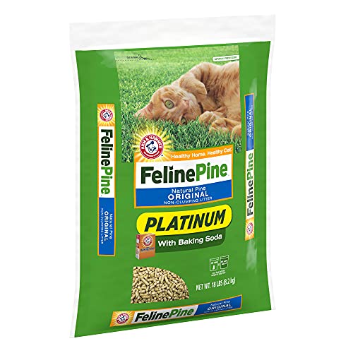 Feline Pine Platinum Non-Clumping Cat Litter, Feline Pine Cat Litter 18lb