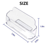 4 Pack Clear Plastic Business Card Holder,Acrylic Business Card Display for Desk Business Card Stand