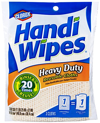 Clorox Handi Wipes Heavy Duty Reusable Cloths, 3 Count (Pack of 4) Colors May Vary