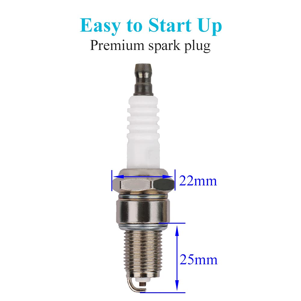 HOODELL GCV160 Air Filter Tune Up Kit for Honda GCV190 GC190 GC160 GX100 Engine HRC216 HRR216 HRR2169VKA HRX217 Lawn Mower, Replace GCV160 Spark Plug 17211-ZL8-023 Air Cleaner