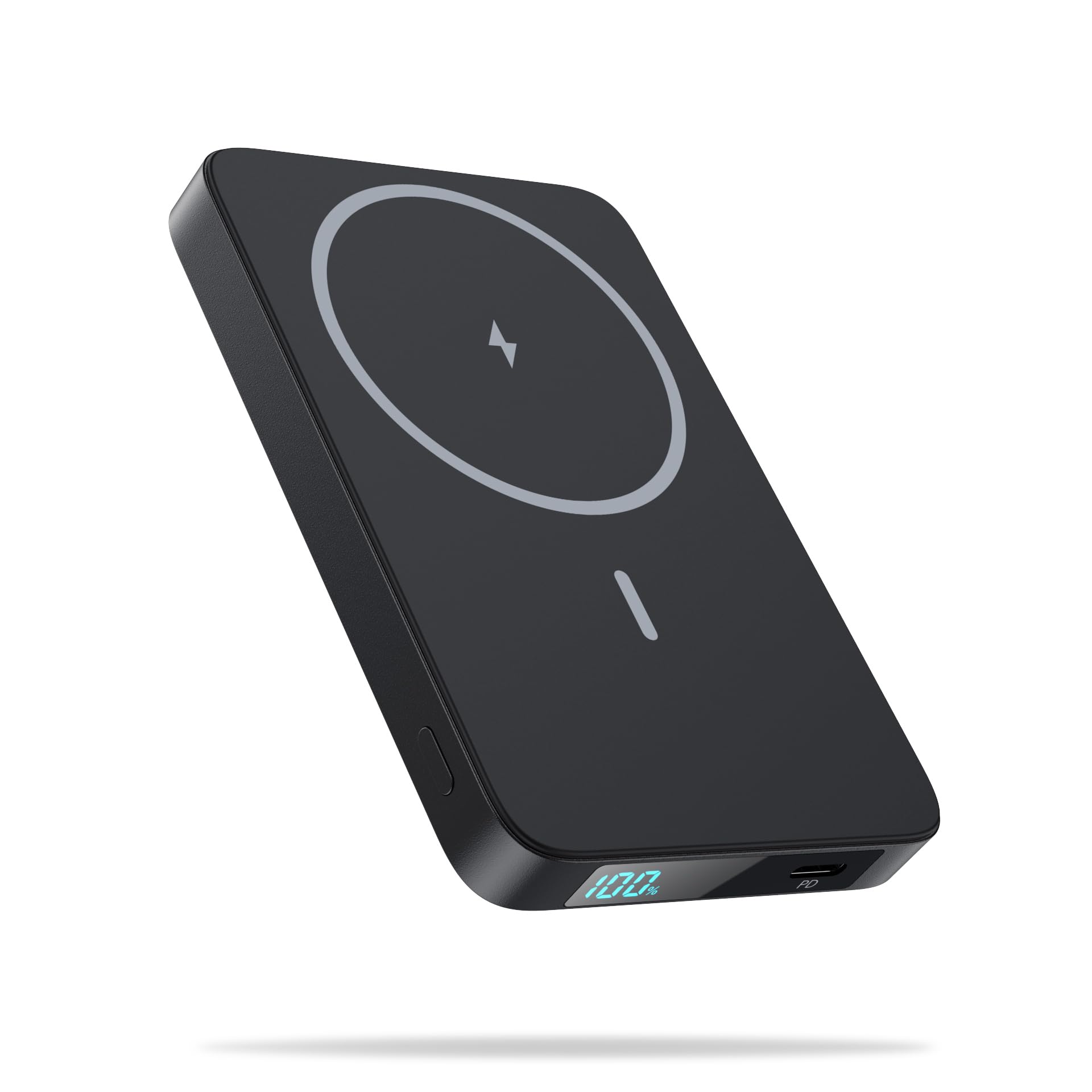 Magnetic Portable Charger Power Bank 5500mAh,Slim Wireless Portable Charger with LCD Display,PD Fast Charging USB-C Battery Pack Compatible with Magsafe,iPhone 16/16 Plus/15/15 Pro Max/14/13/12 Series