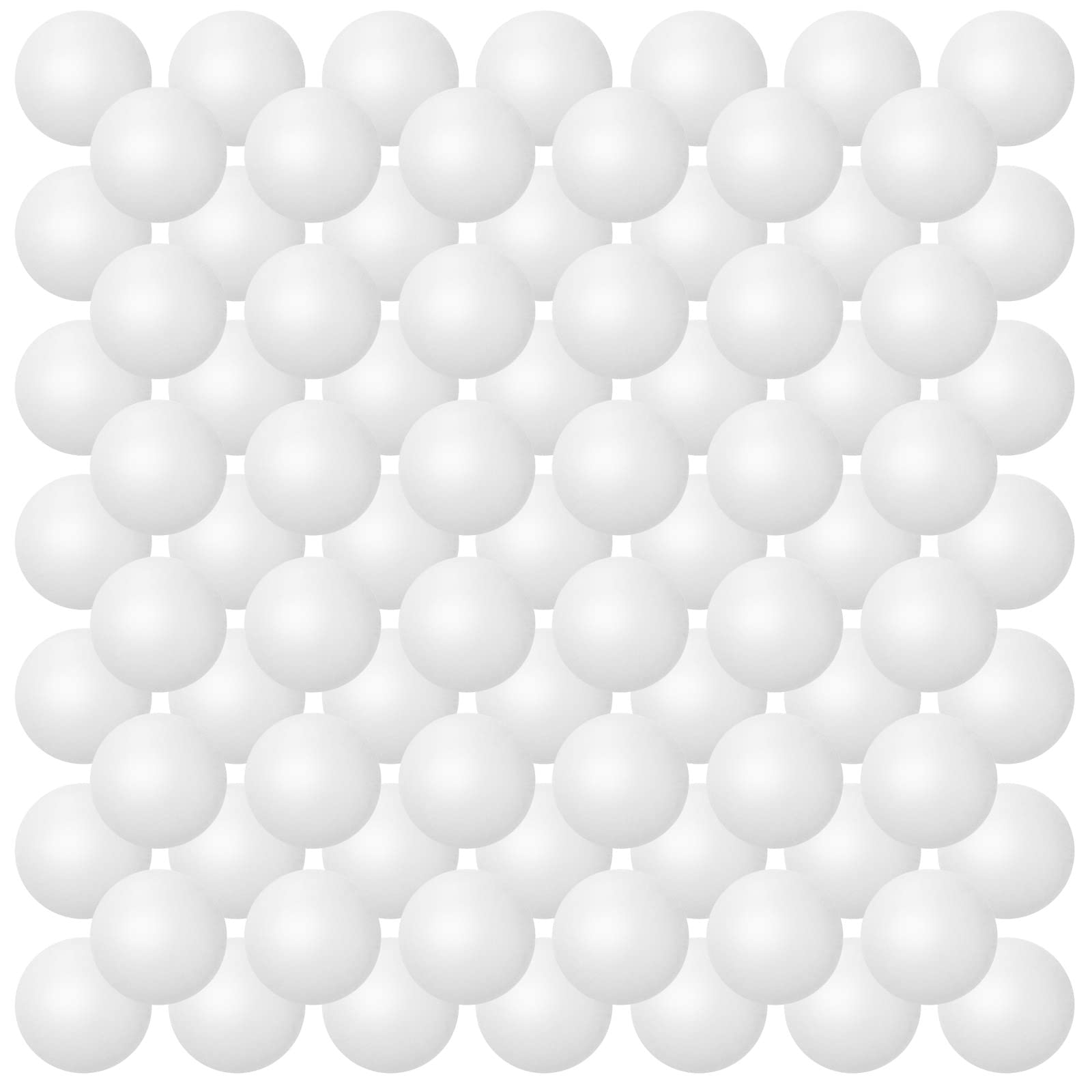 100 Pack Balls Table Tennis Balls Multi Colored Balls 40mm Plastic Balls 40mm Beer Balls Bulk Small Balls Washable Game Balls for Carnival Pool Games, Party Decoration Pet Toy Sports (White)