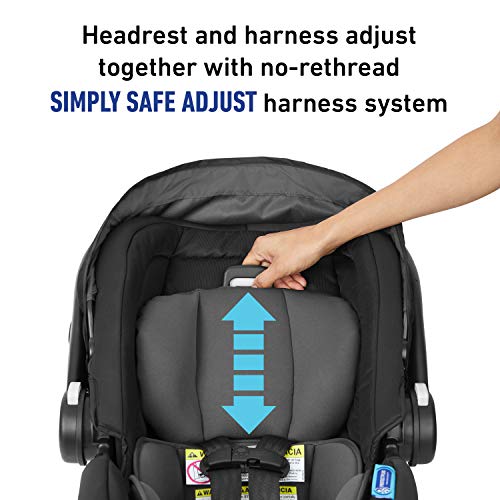 Graco SnugFit 35 Infant Car Seat with Simply Safe Adjust Harness System | Baby Car Seat with Anti Rebound Bar, Gotham