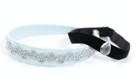 Little Adventures Cinderella Headband and Choker Necklace Accessory Set Blue