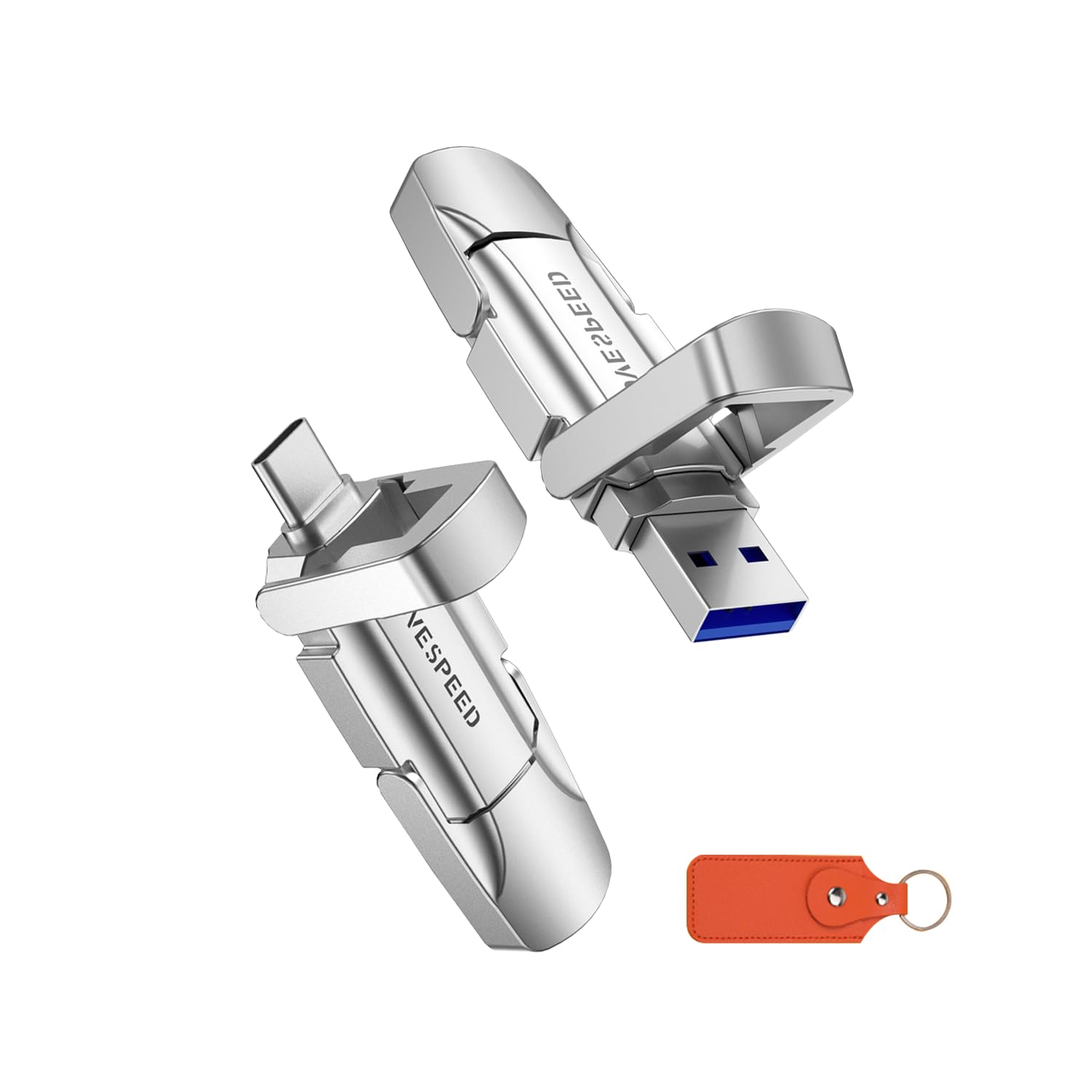 MOVE SPEED 1TB USB 3.2 Solid State Flash Drive 570MB/s High Speed Type C USB Drive USB Gen 2 Thumb Drive Compatible with iPhone 15, 16 Series/Android Phone/MacBook/Audio/Smart TV