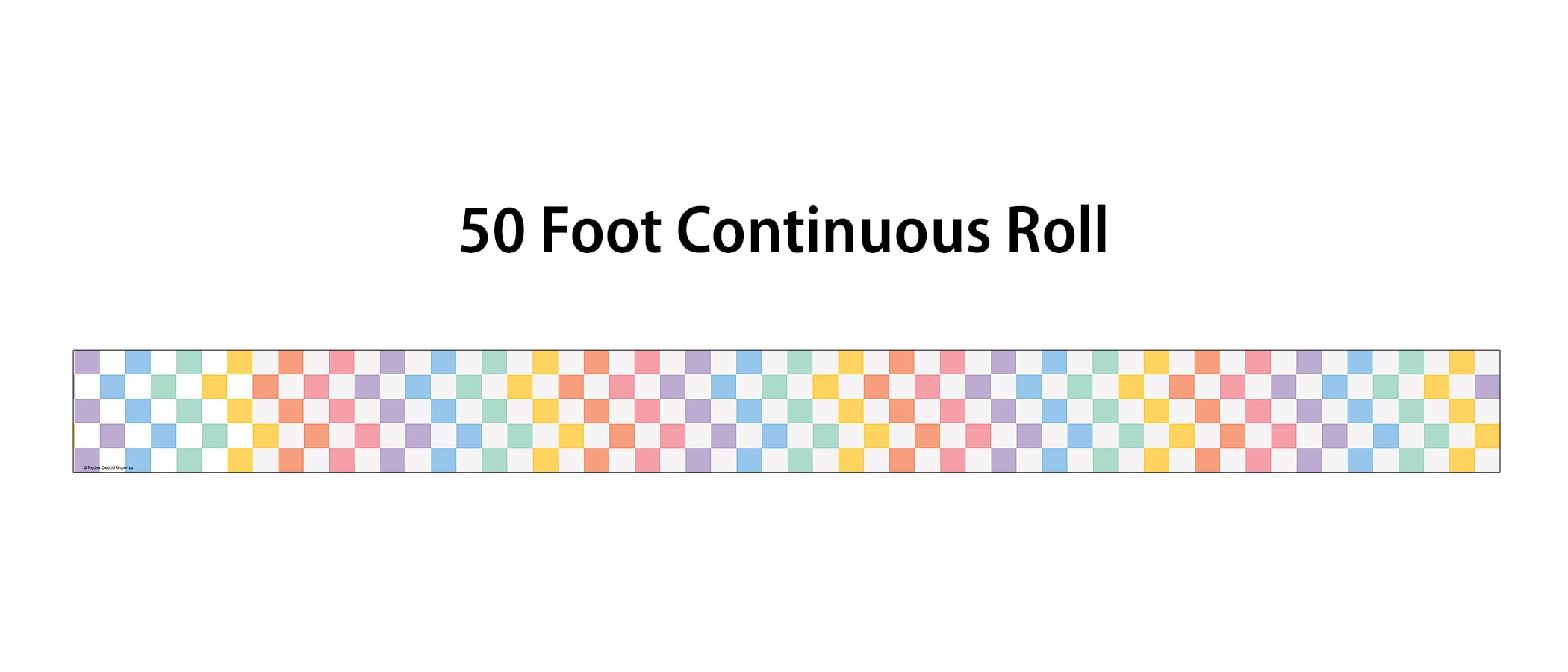 Teacher Created Resources Cool for School Checkers Straight Rolled Border Trim - 50ft - Decorate Bulletin Boards, Walls, Desks, Windows, Doors, Lockers, Schools, Classrooms, Homeschool & Offices