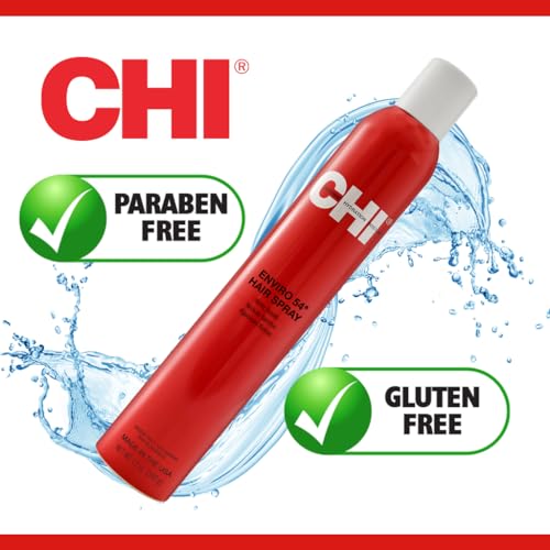 CHI Enviro 54 Hairspray, Firm Hold, Lightweight Spray Finishes & Secures Hairstyles, Sulfate, Paraben & Gluten-Free, 12 Oz